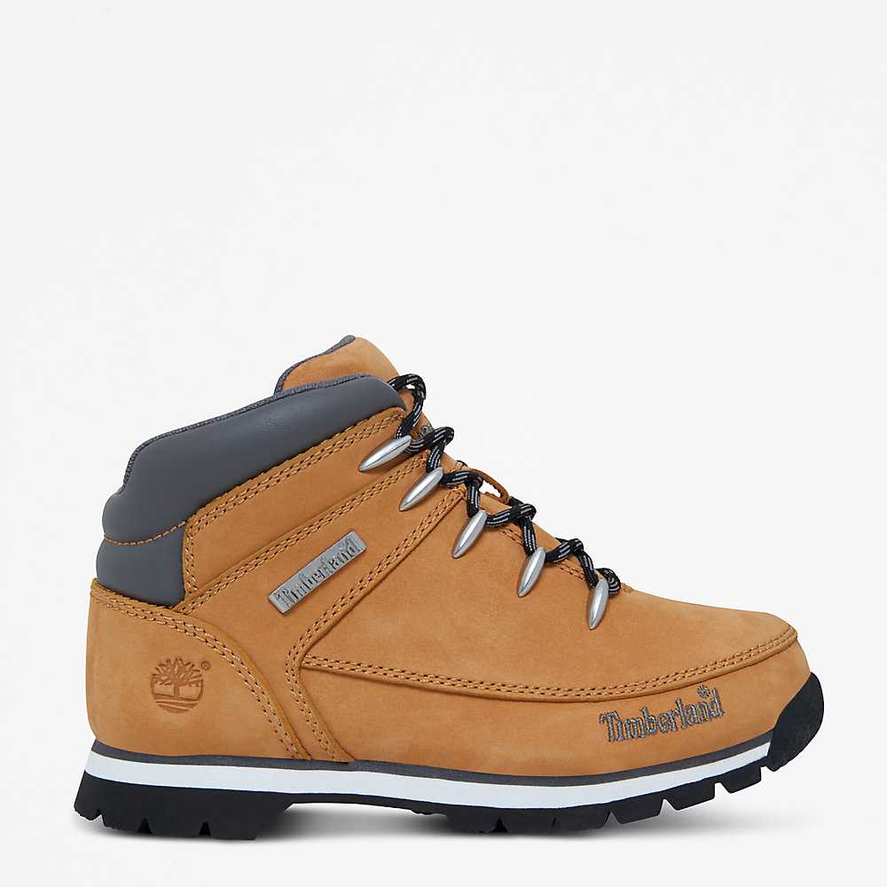 Yellow Kids\' Timberland Euro Sprint Mid Hiking Boots | Israel-4219630