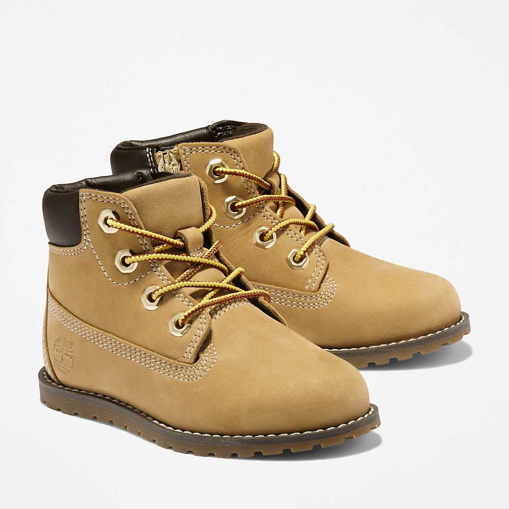 Yellow Kids' Timberland Pokey Pine Waterproof Boots | Israel-4219623