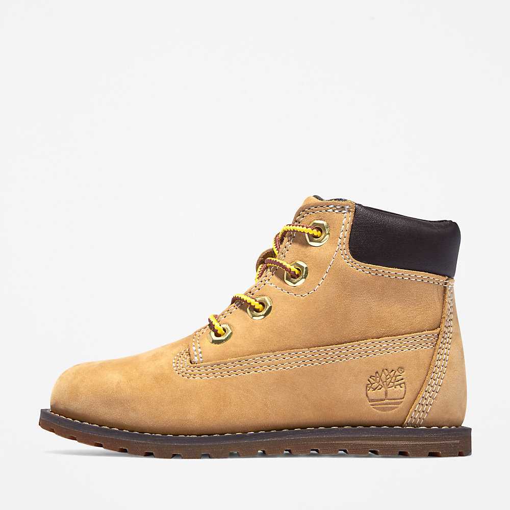 Yellow Kids' Timberland Pokey Pine Waterproof Boots | Israel-4219623