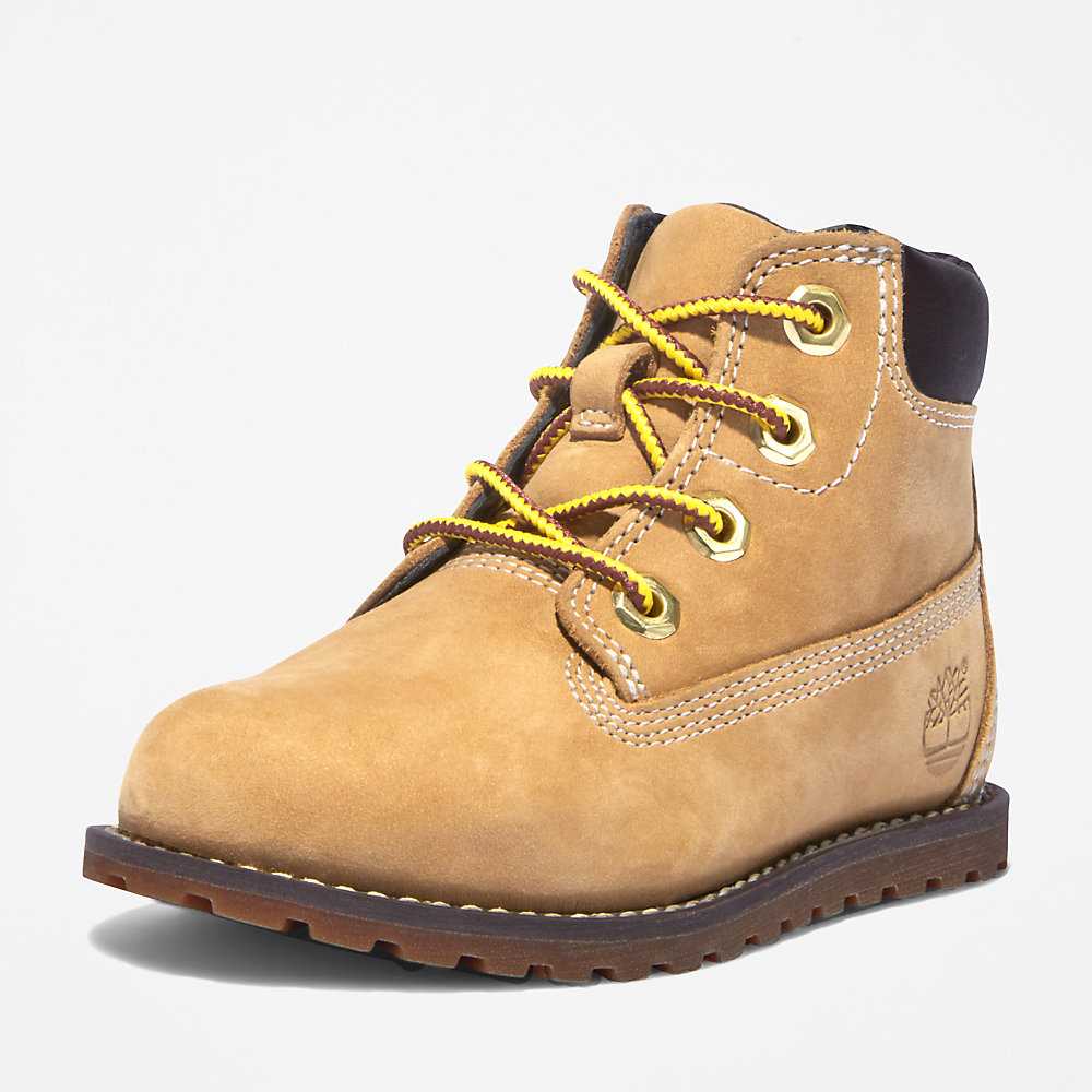 Yellow Kids' Timberland Pokey Pine Waterproof Boots | Israel-4219623