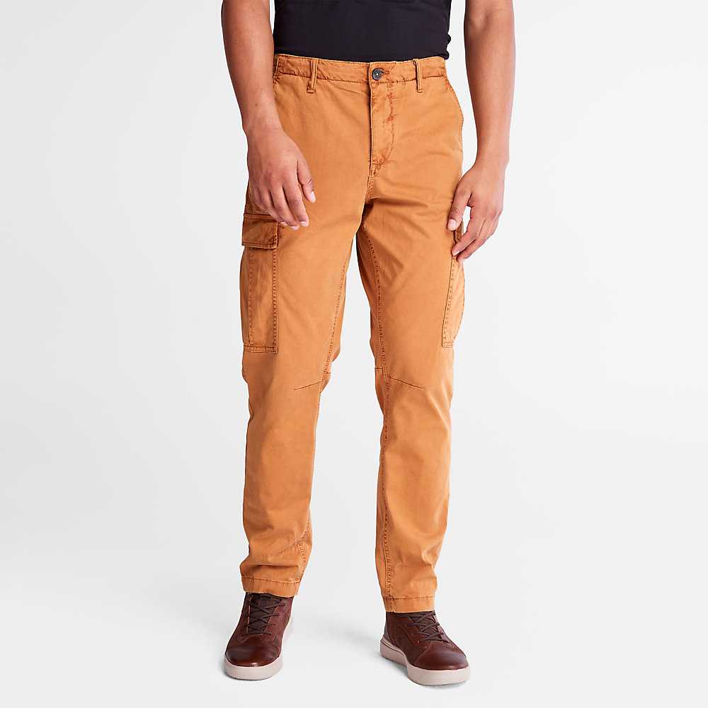 Yellow Men\'s Timberland Core Twill Cargo Pants | Israel-8574013