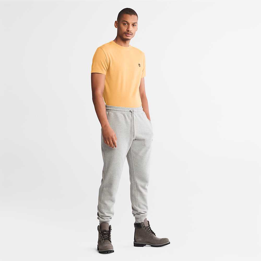 Yellow Men's Timberland Dunstan River T Shirts | Israel-3896045