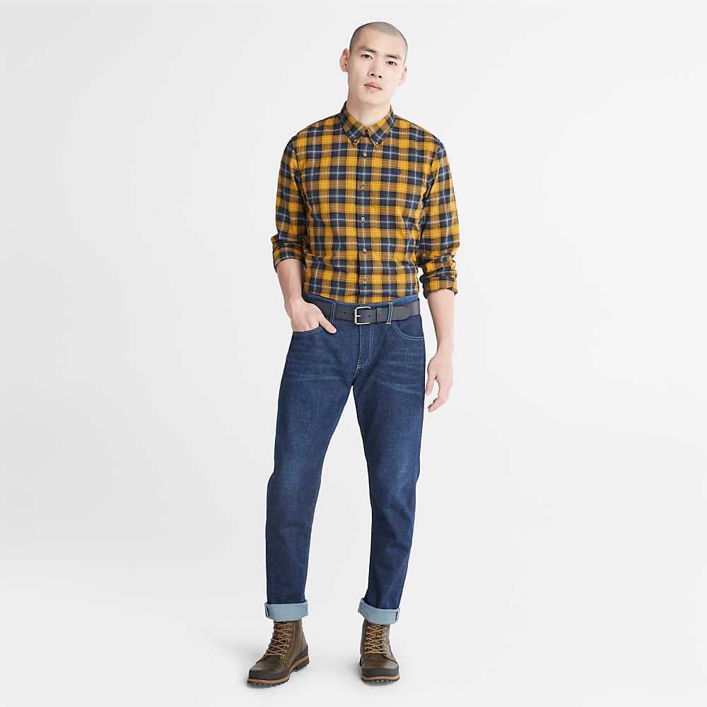 Yellow Men's Timberland Eastham Check Shirt | Israel-1265974