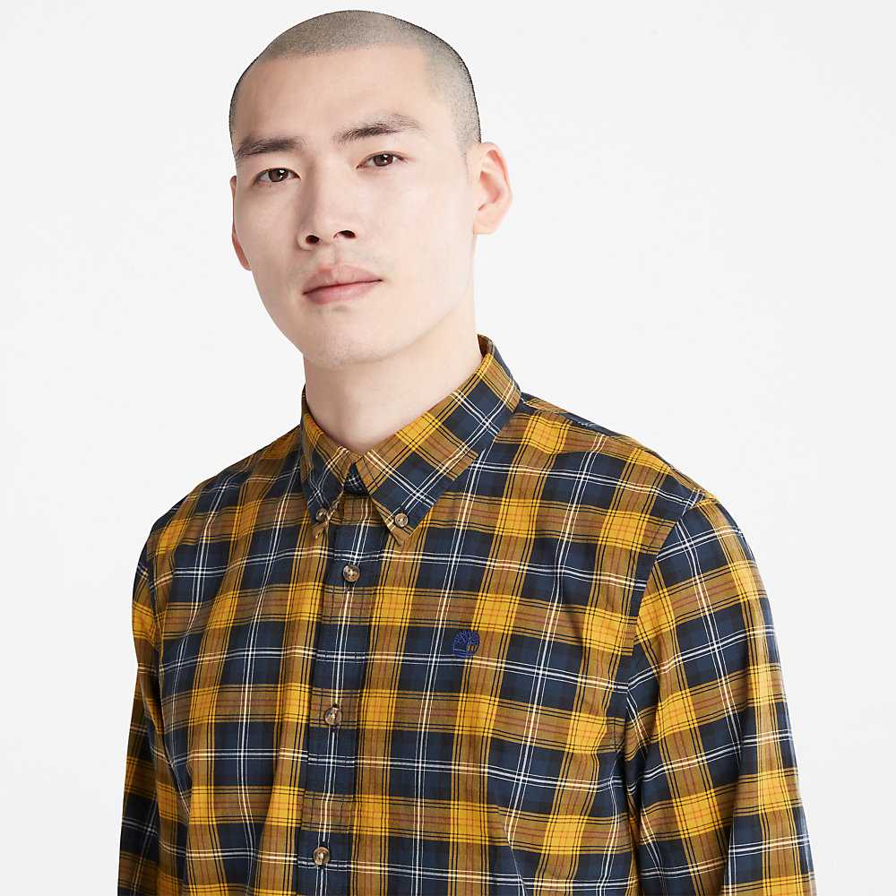 Yellow Men's Timberland Eastham Check Shirt | Israel-1265974