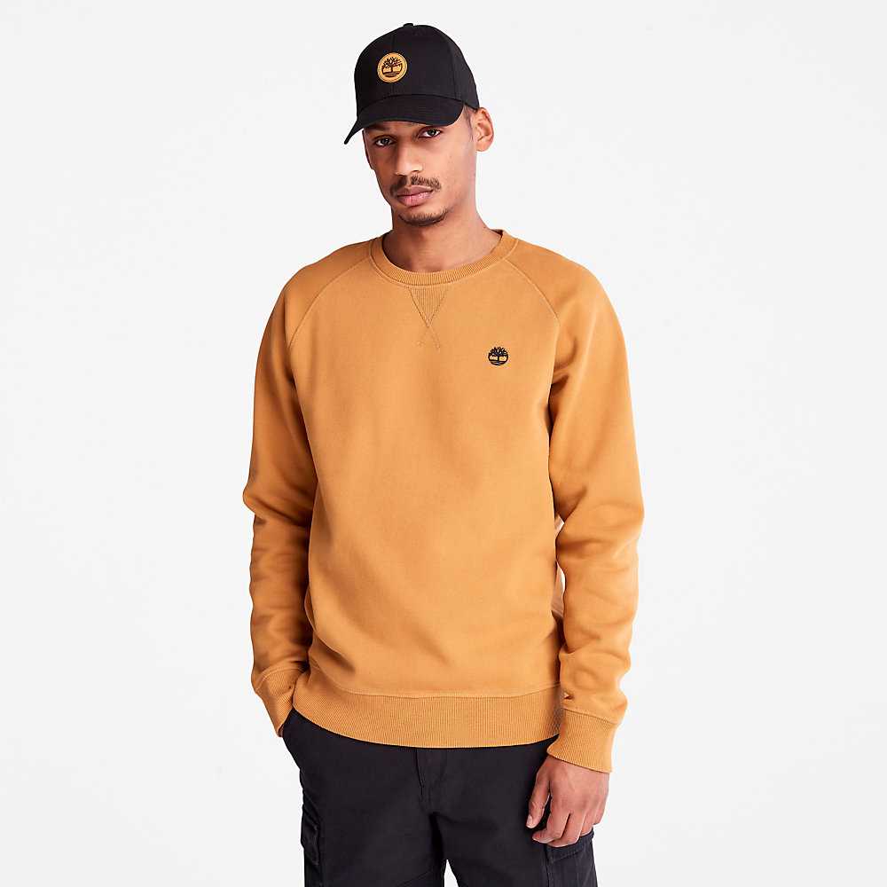 Yellow Men\'s Timberland Exeter River Sweatshirt | Israel-6705149