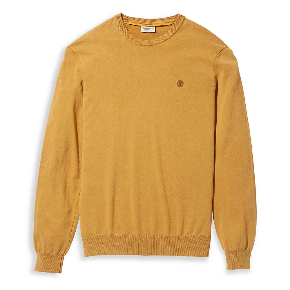 Yellow Men's Timberland Garment-Dyed Sweatshirt | Israel-6924537