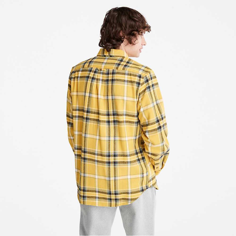 Yellow Men's Timberland Heavy Flannel Check Shirt | Israel-6078231