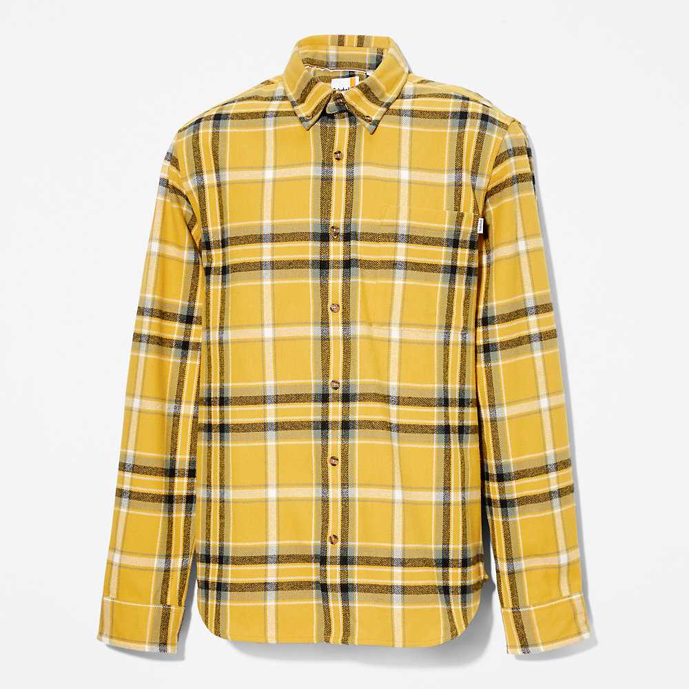 Yellow Men's Timberland Heavy Flannel Check Shirt | Israel-6078231