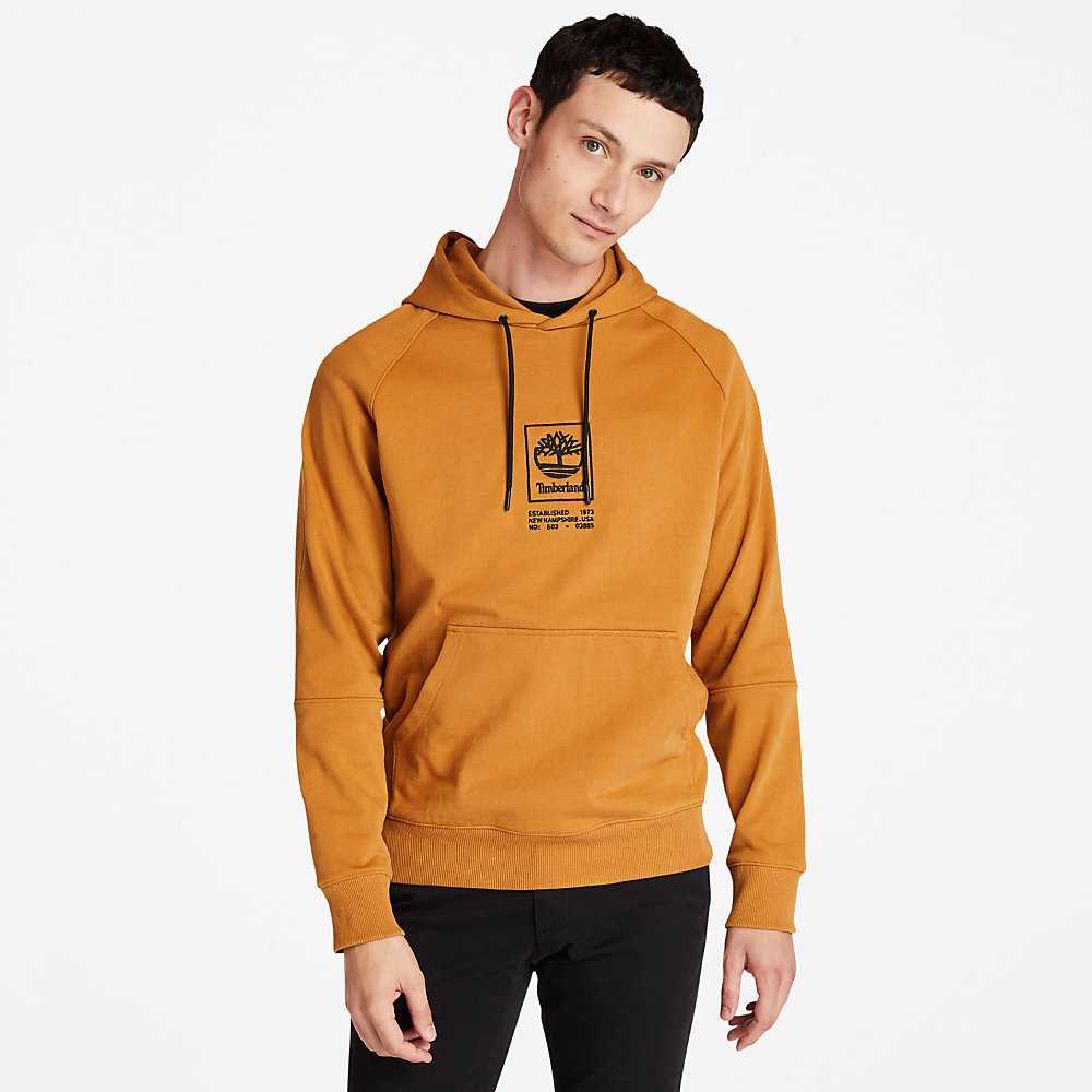 Yellow Men\'s Timberland Heavyweight Hoodie | Israel-9750268