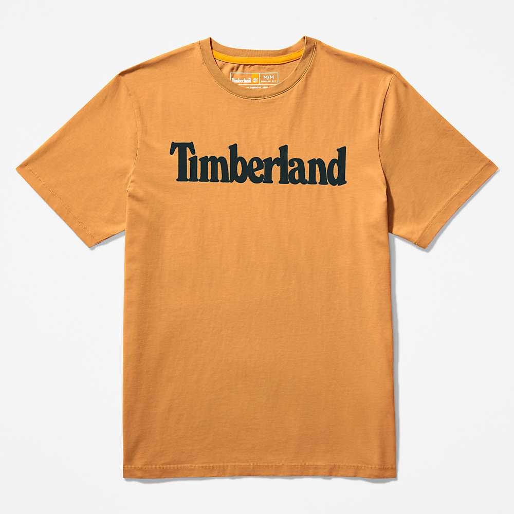 Yellow Men's Timberland Kennebec River T Shirts | Israel-9415237