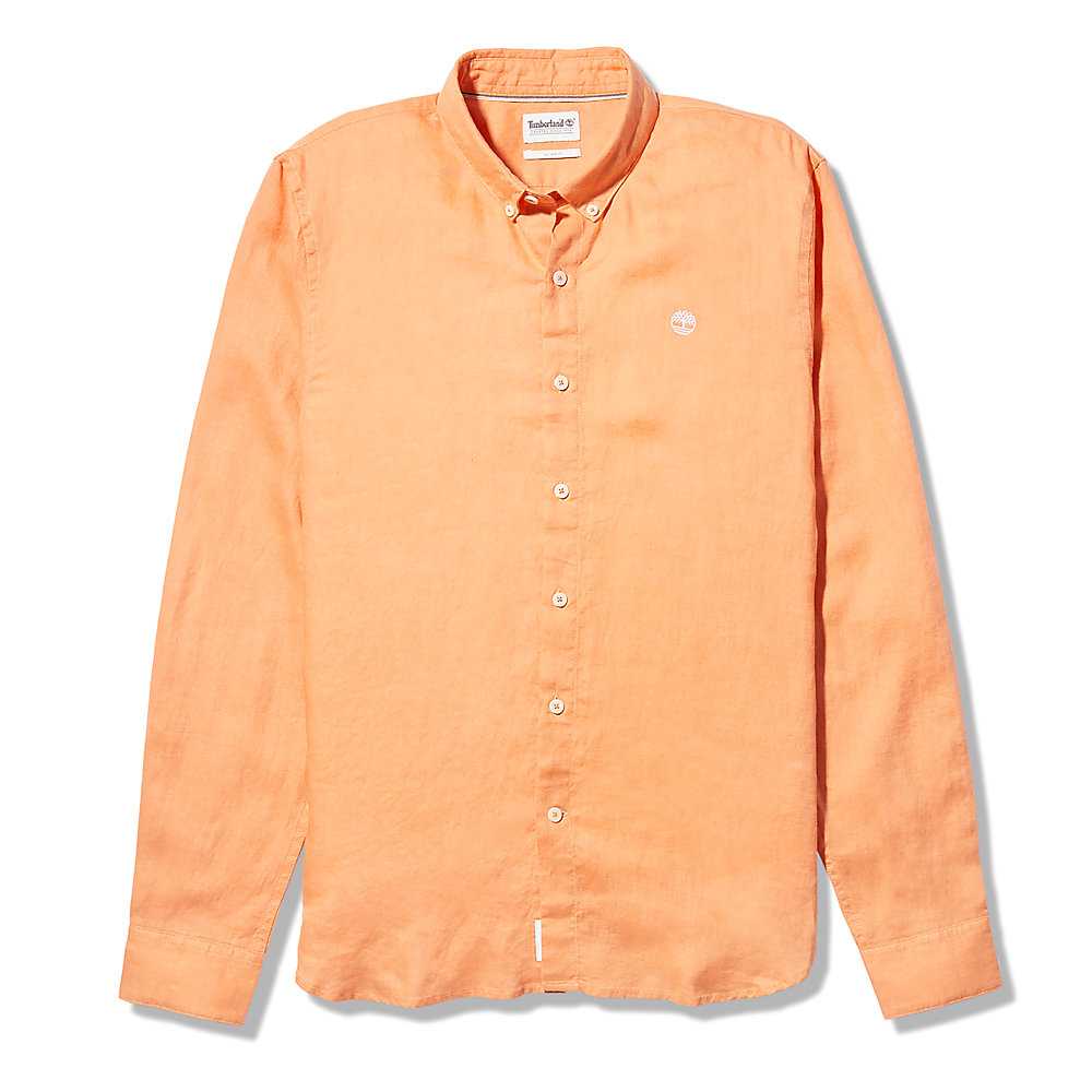 Yellow Men's Timberland Mill River Shirts | Israel-7495180