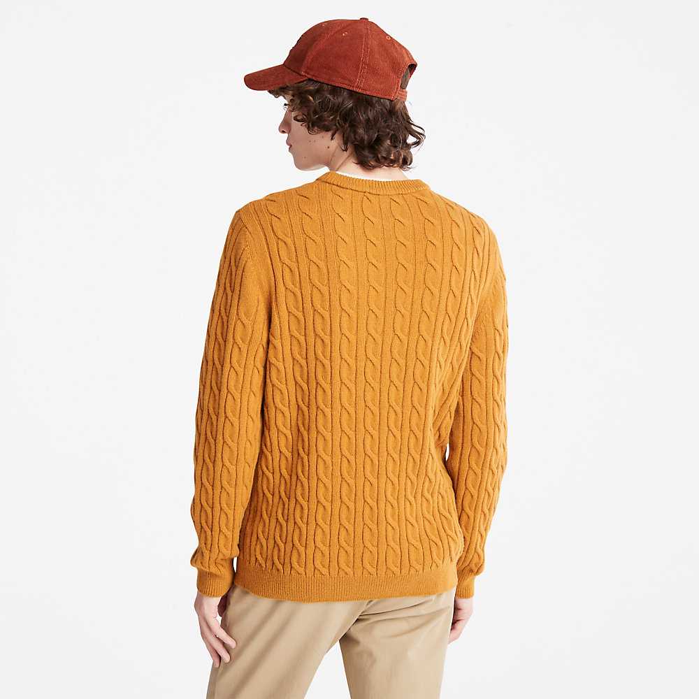 Yellow Men's Timberland Phillips Brook Sweaters | Israel-9815246