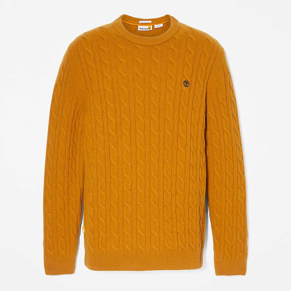 Yellow Men's Timberland Phillips Brook Sweaters | Israel-9815246