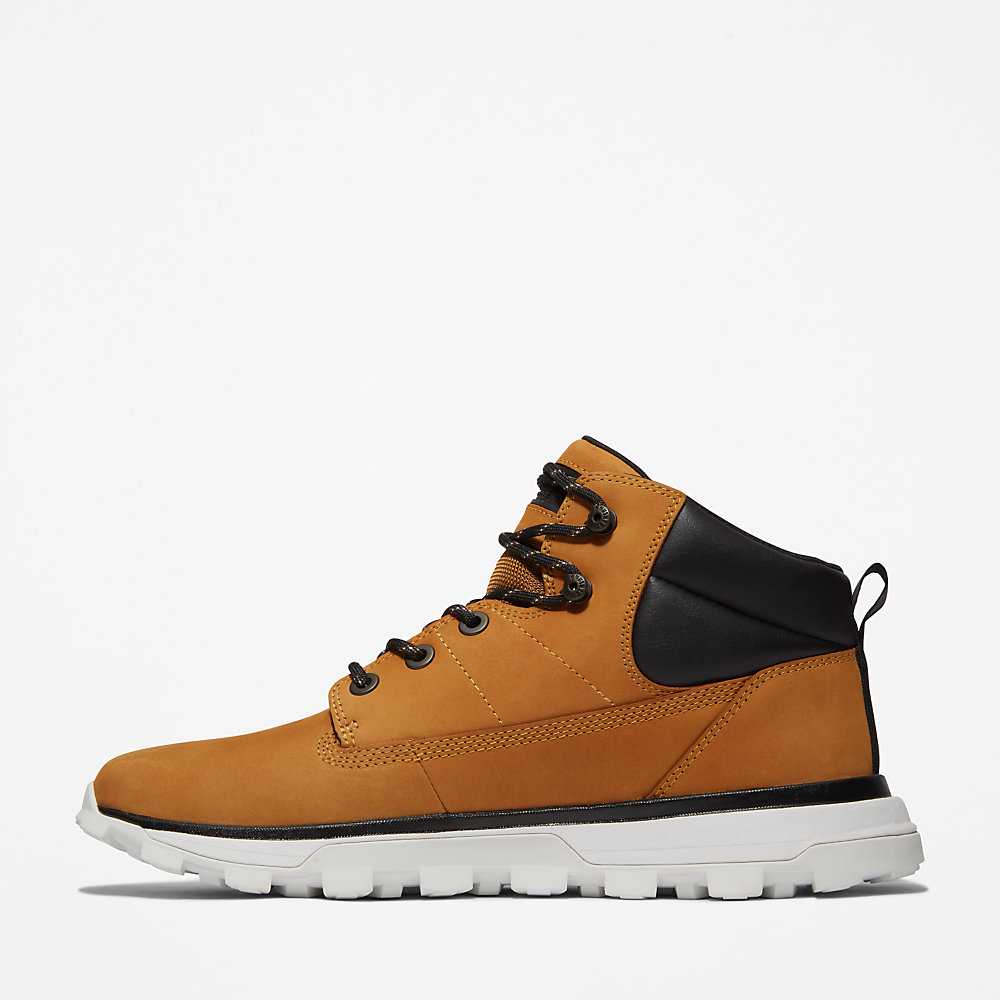 Yellow Men's Timberland Treeline Chukka Boots | Israel-8215609