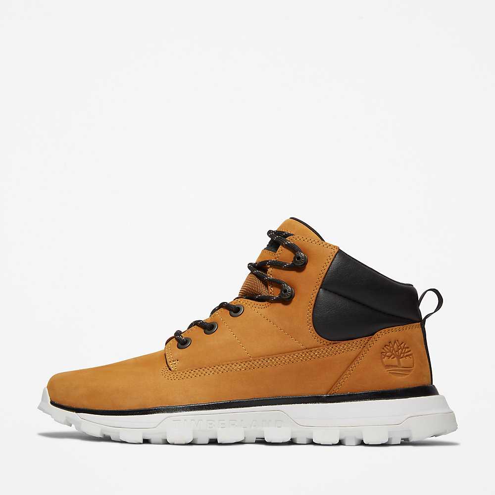 Yellow Men's Timberland Treeline Chukka Boots | Israel-8215609