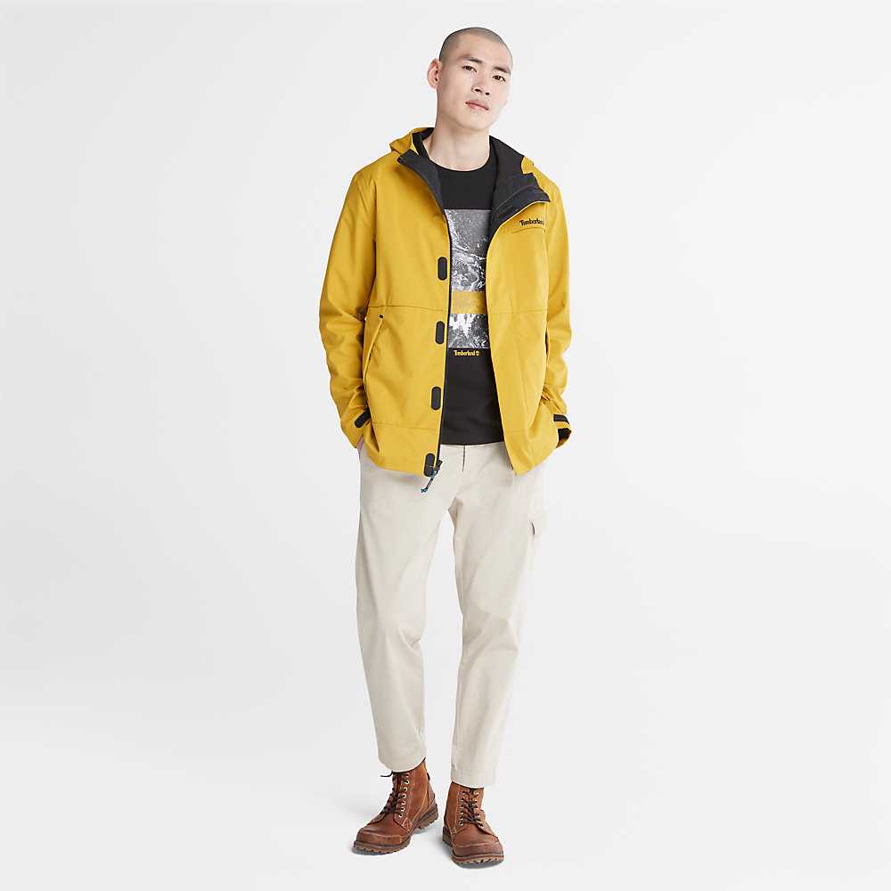 Yellow Men's Timberland Water-Repellent Windbreaker | Israel-8074651