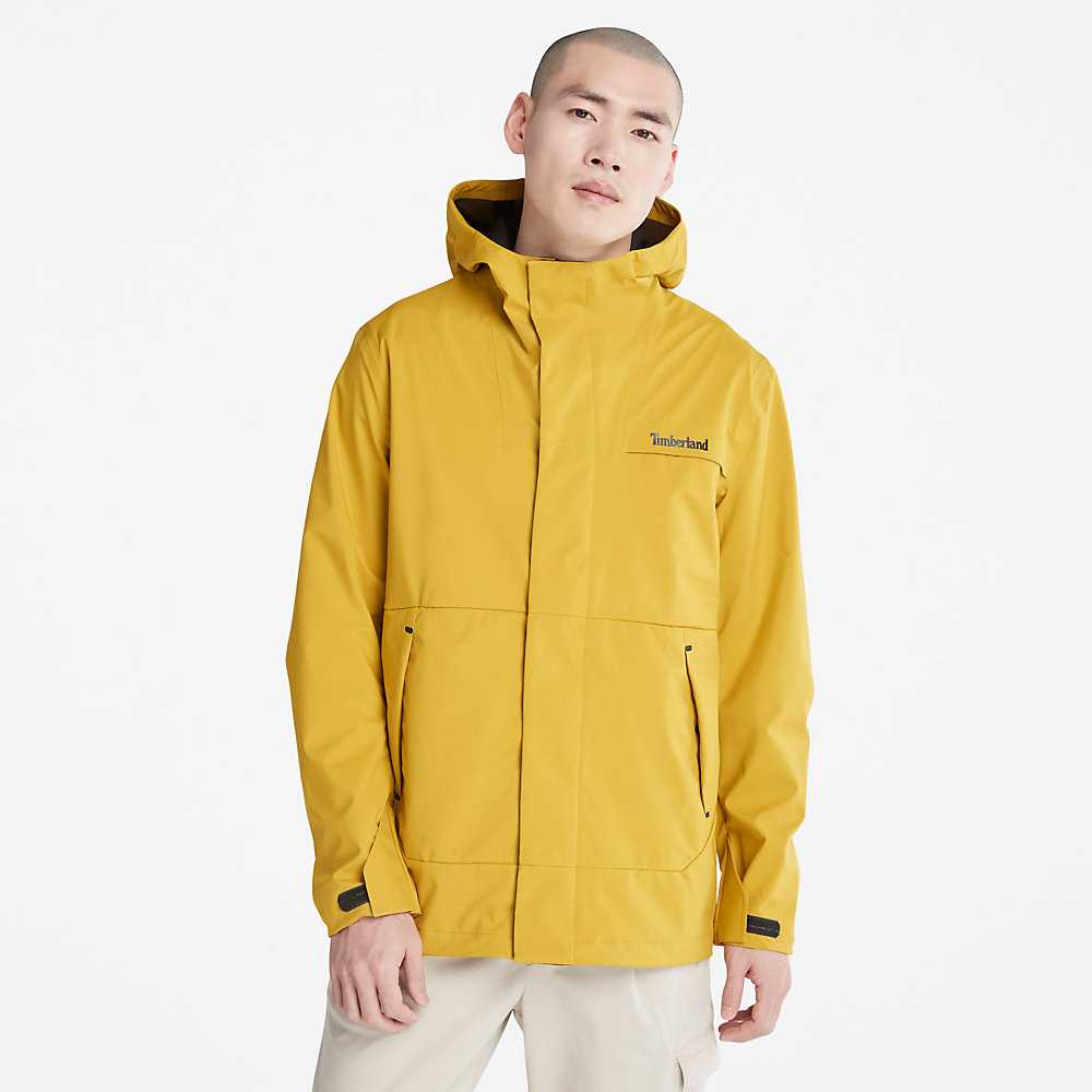 Yellow Men\'s Timberland Water-Repellent Windbreaker | Israel-8074651