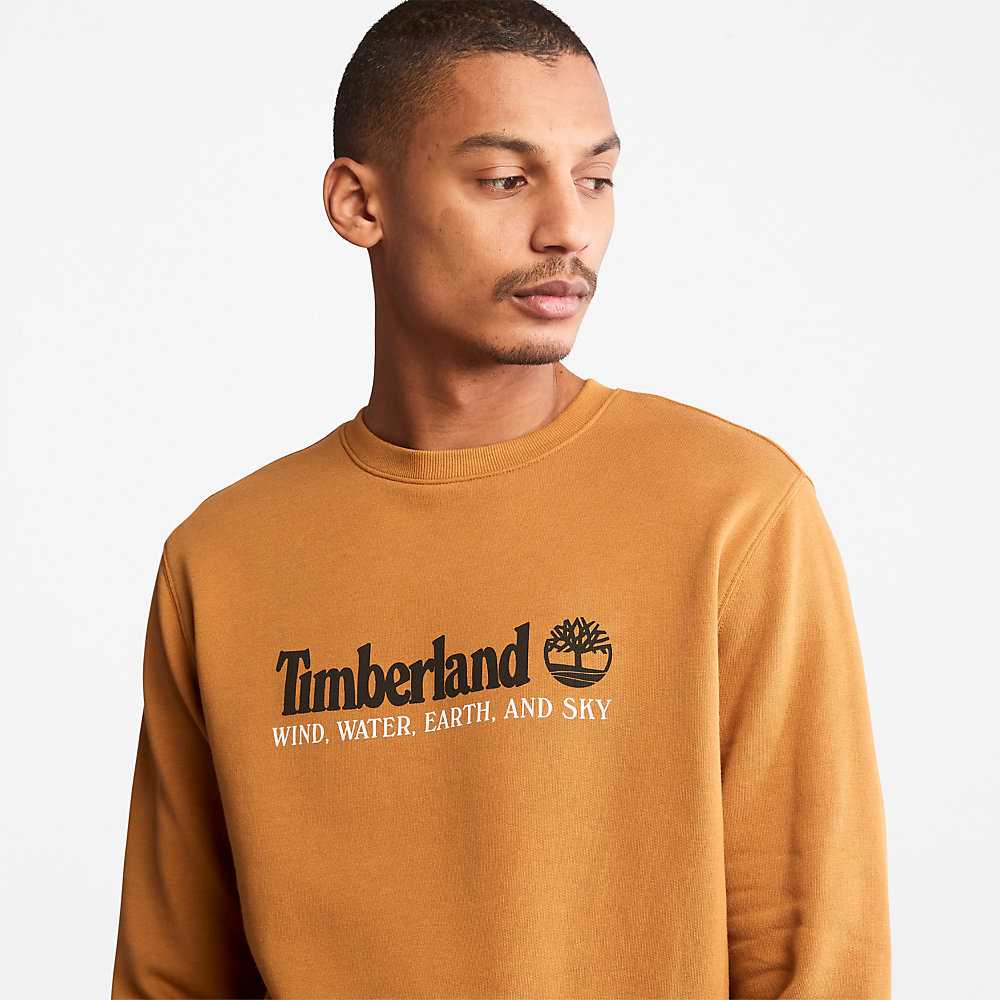 Yellow Men's Timberland Wind Water Earth And Sky Sweatshirt | Israel-8961352