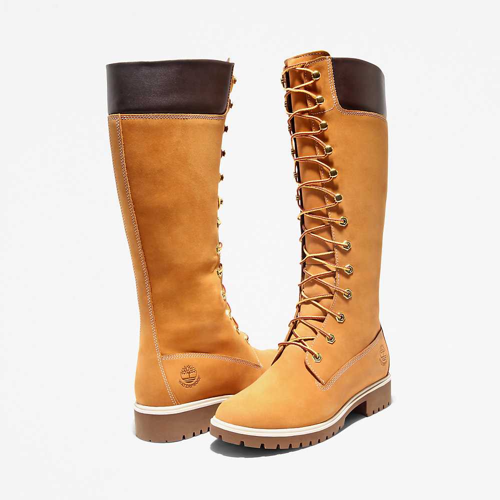 Yellow Women's Timberland Premium® 6 Inch Waterproof Boots | Israel-9371058