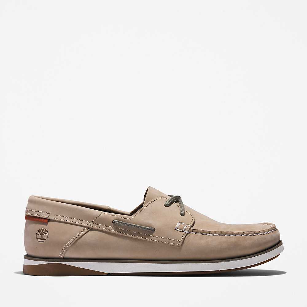 Beige Men's Timberland Atlantis Break Boat Shoes | Israel-5342781