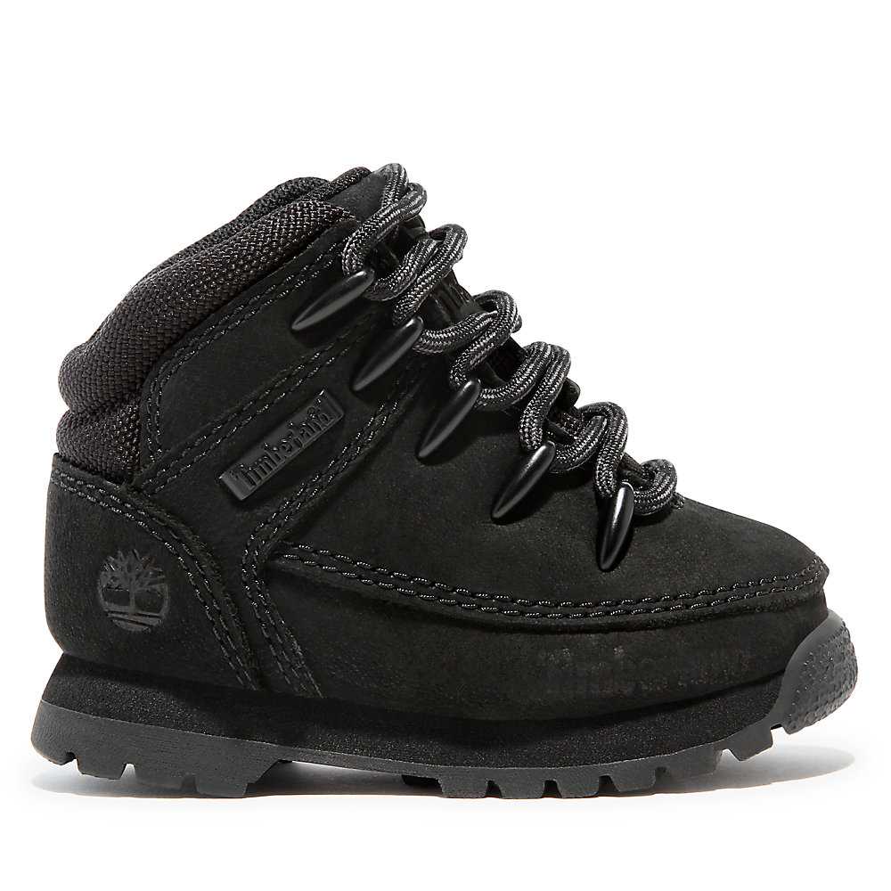 Black Kids' Timberland Euro Sprint Hiking Boots | Israel-4219598