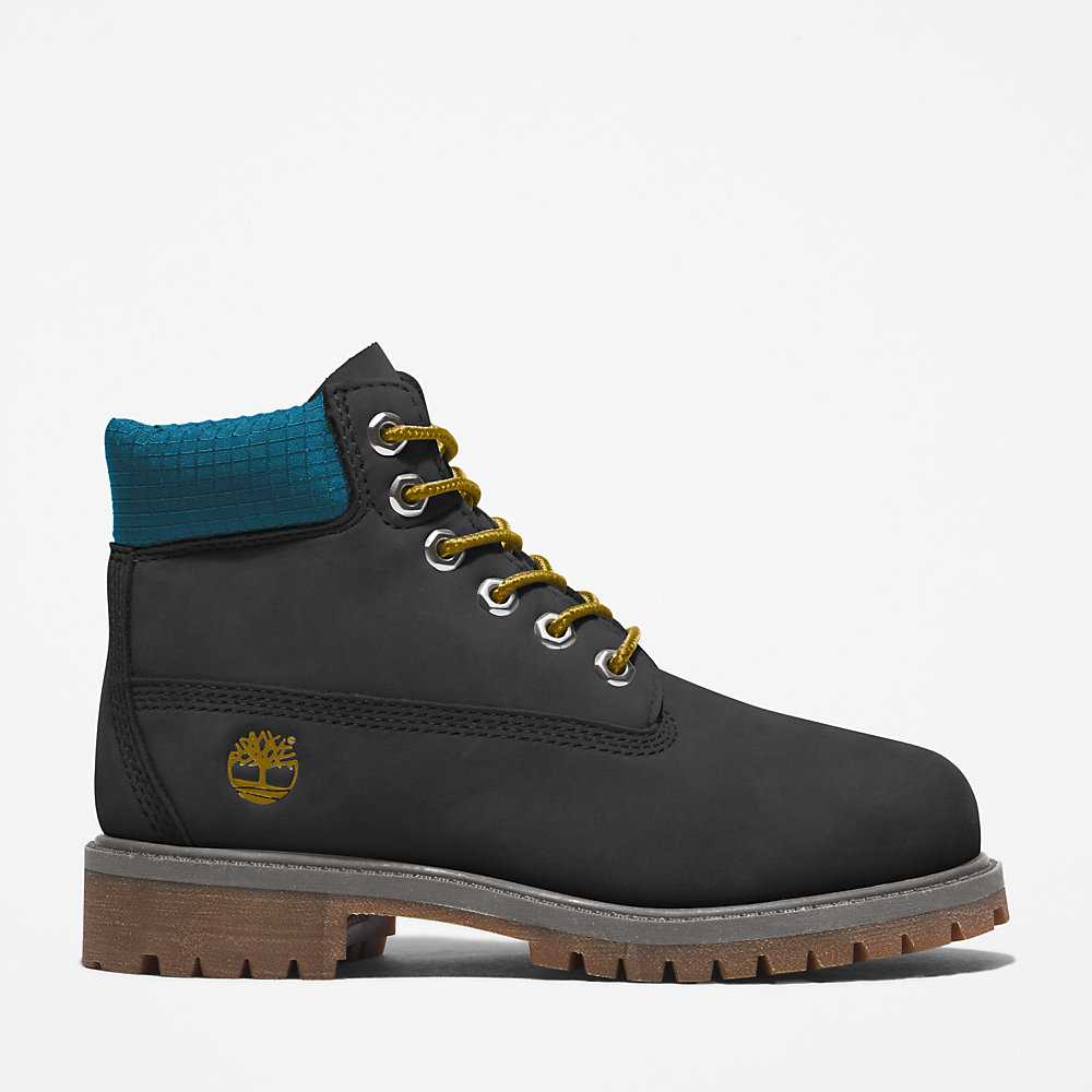 Black Kids' Timberland Premium® 6 Inch Waterproof Boots | Israel-4219589