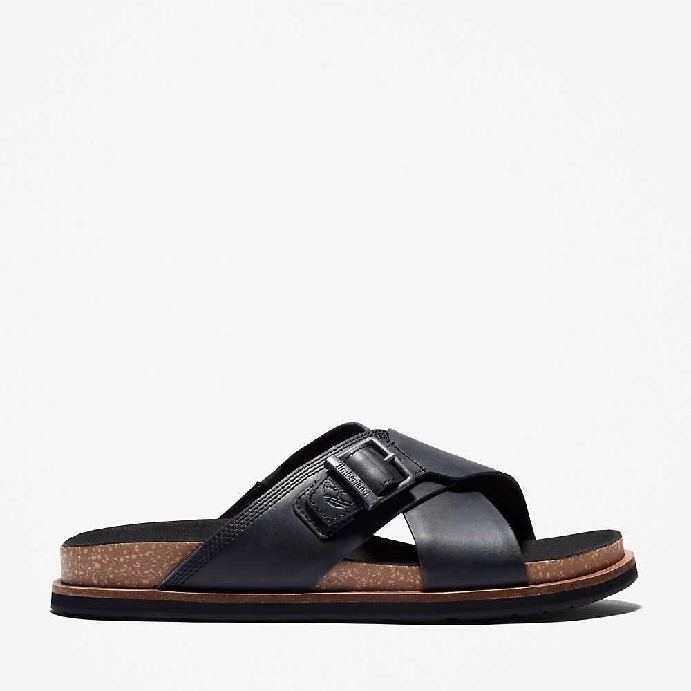 Black Men's Timberland Amalfi Vibes Slides | Israel-9648371