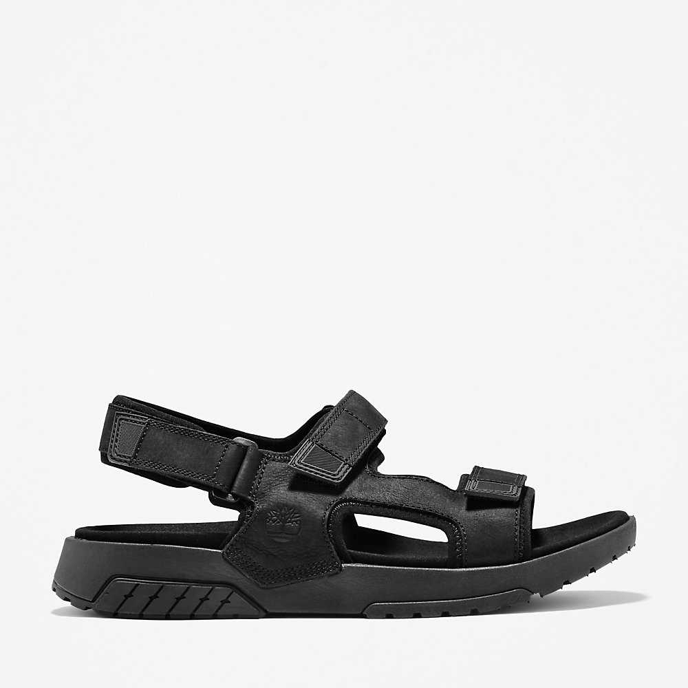 Black Men's Timberland Anchor Watch Sandals | Israel-7945281