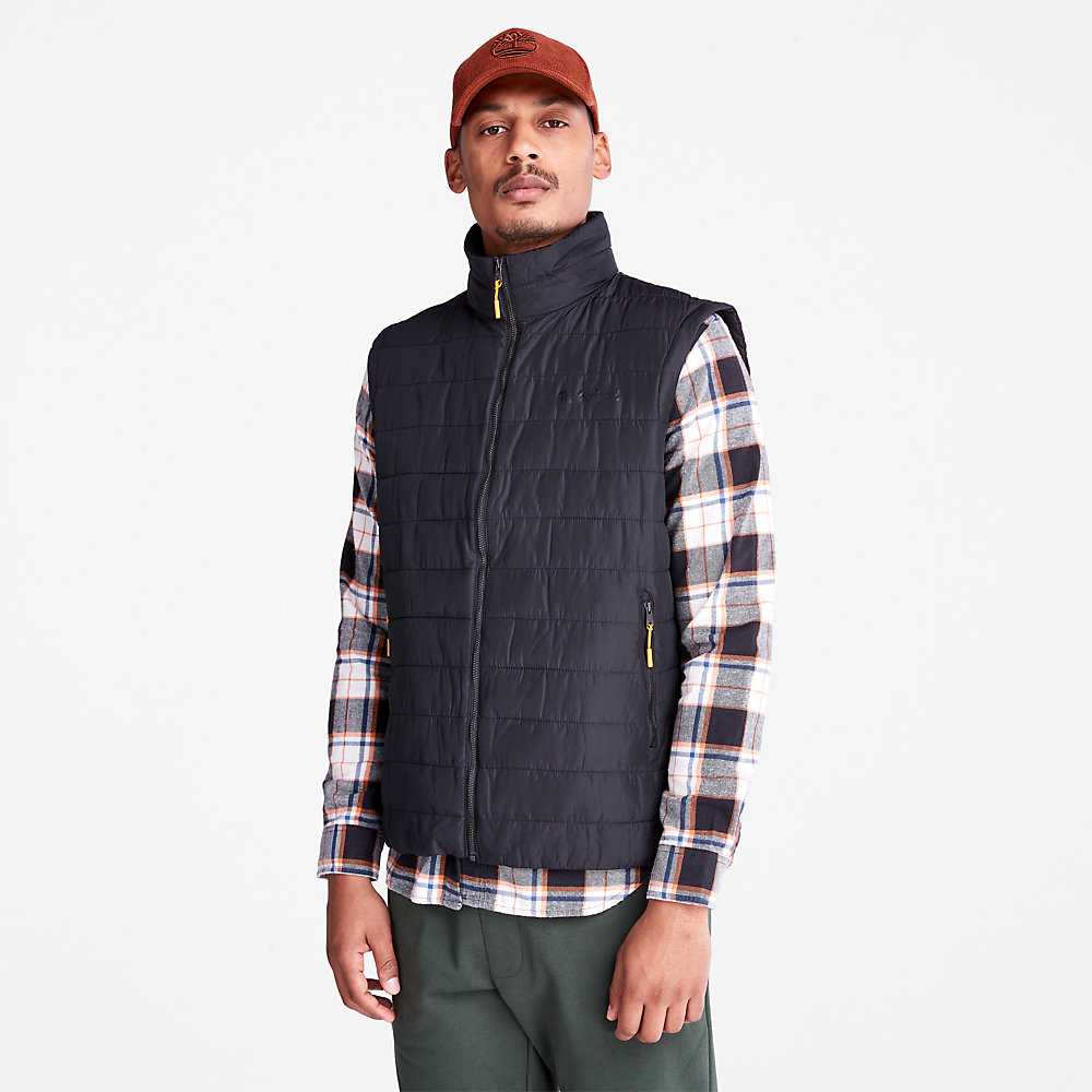 Black Men's Timberland Axis Peak Vest | Israel-7853619