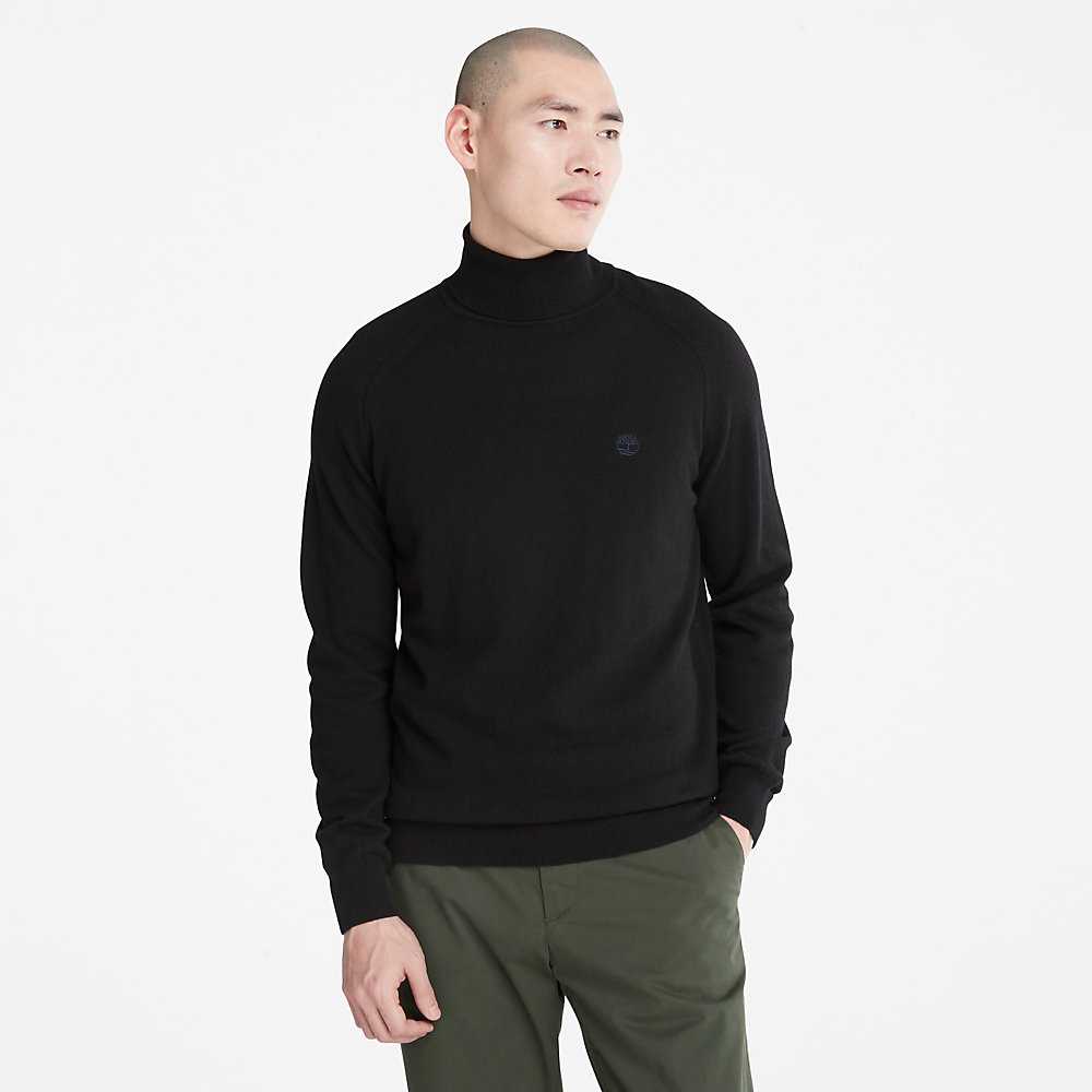 Black Men's Timberland Cashmere-Blend Sweatshirt | Israel-3546281