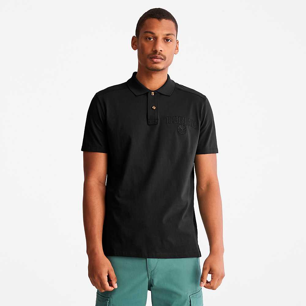 Black Men's Timberland Earthkeepers Polo Shirts | Israel-3290746