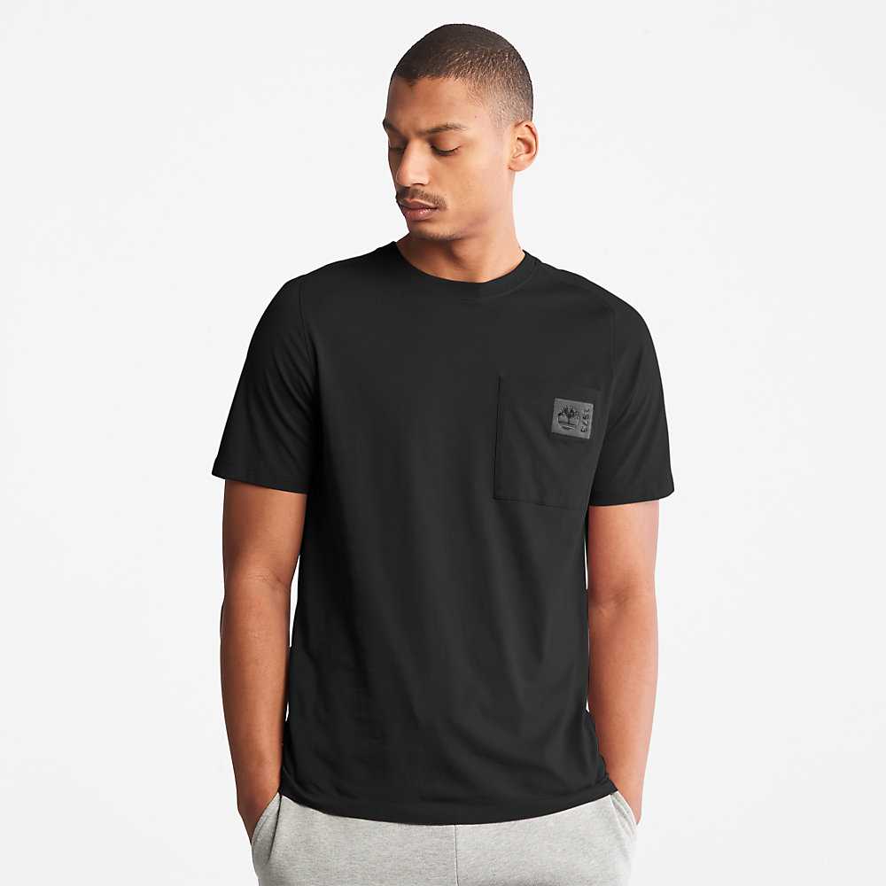 Black Men's Timberland Eco-Ready Supima® Cotton TimberFresh™ T Shirts | Israel-0143758