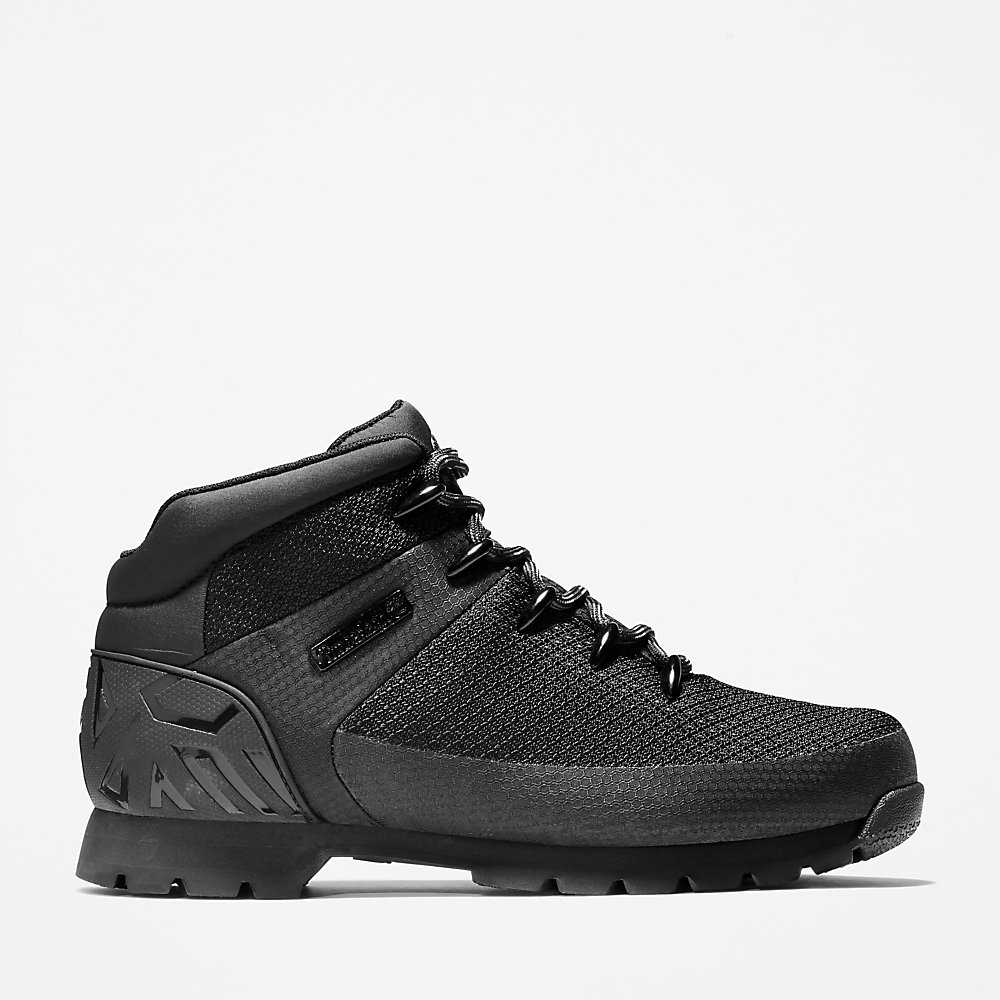 Black Men's Timberland Euro Sprint Hiking Boots | Israel-2684570