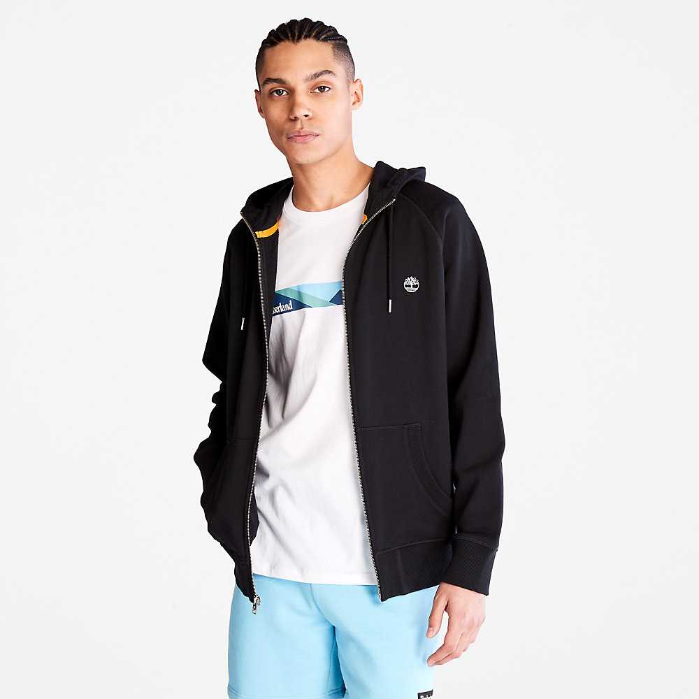 Black Men's Timberland Exeter River Hoodie | Israel-5903264