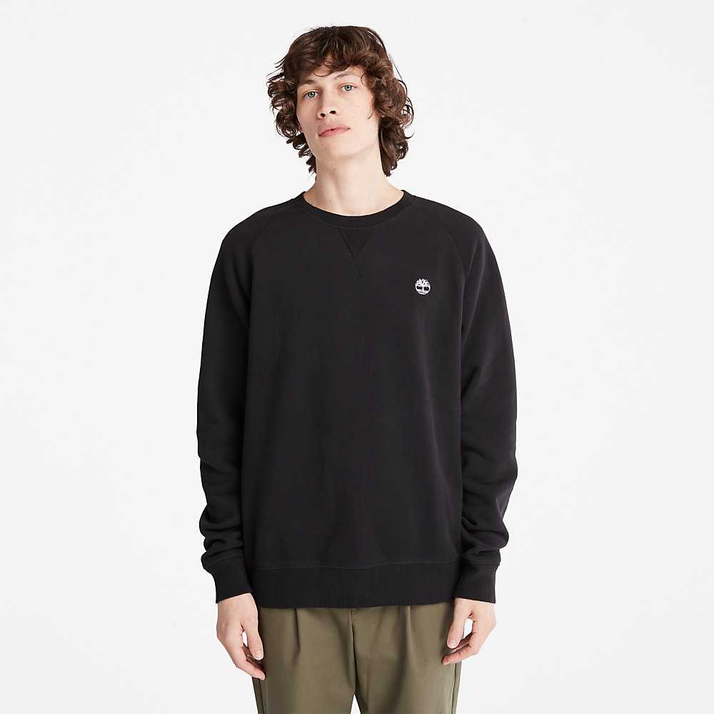 Black Men's Timberland Exeter River Sweatshirt | Israel-1370562