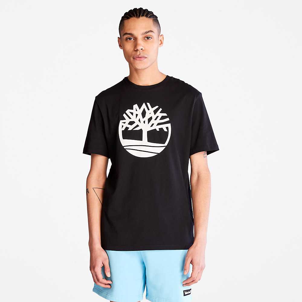 Black Men's Timberland Kennebec River T Shirts | Israel-9812706