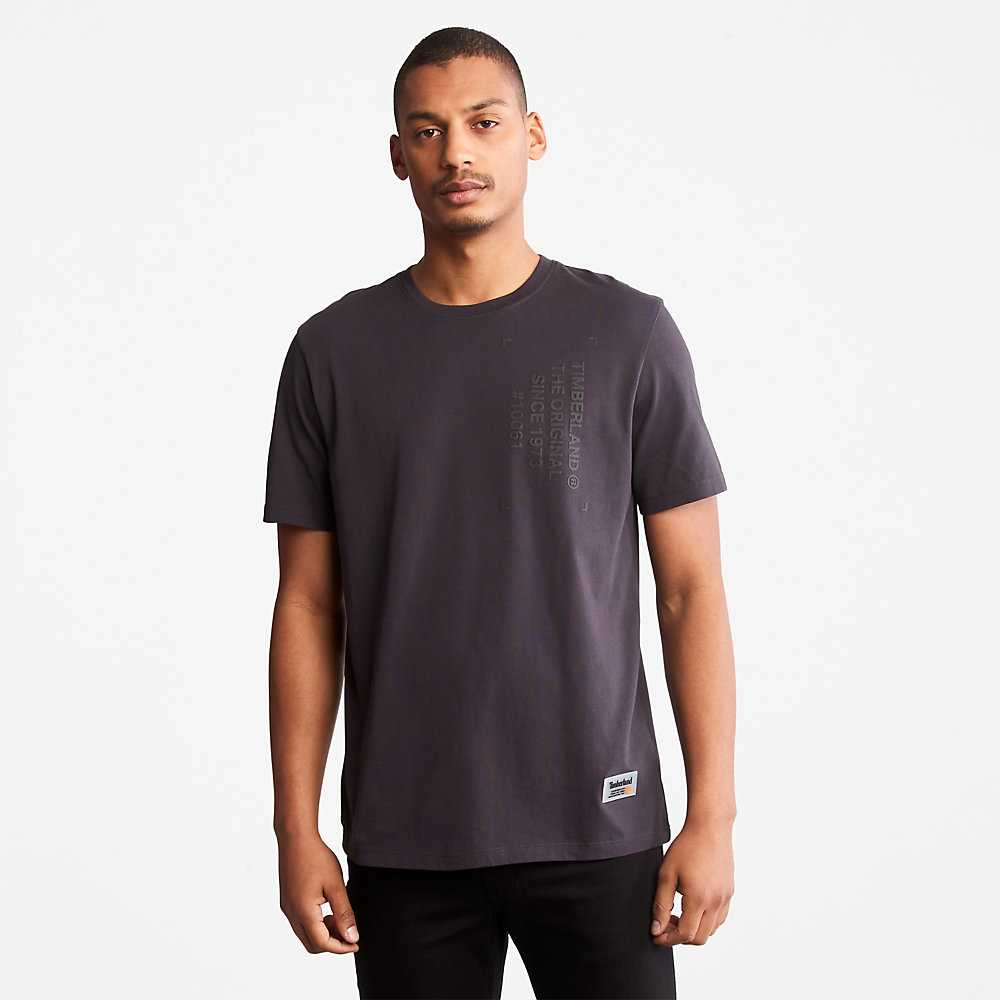 Black Men's Timberland Progressive Utility T Shirts | Israel-1648230