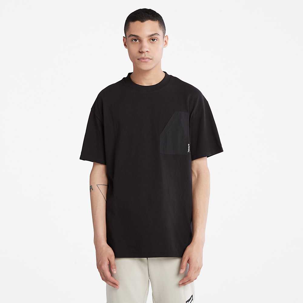 Black Men's Timberland Progressive Utility T Shirts | Israel-6470531