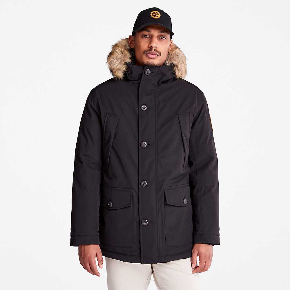 Black Men's Timberland Scar Ridge Parka Jackets | Israel-5961324