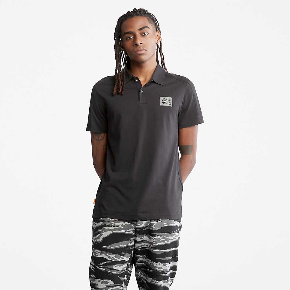 Black Men's Timberland TimberFresh™ Supima® Polo Shirts | Israel-4103729