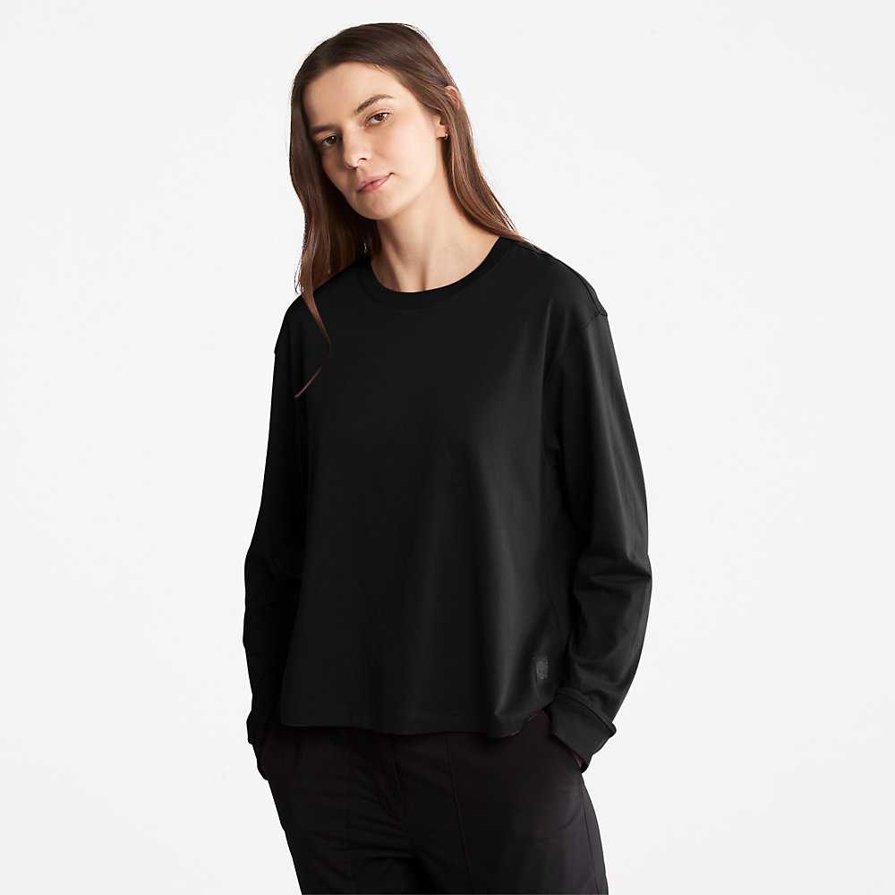 Black Women's Timberland Anti-Odour Supima® T Shirts | Israel-4367012