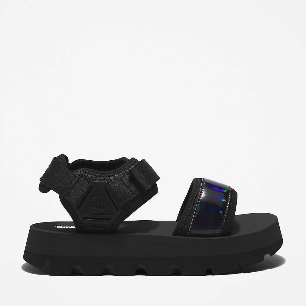 Black Women's Timberland Euro Swift Sandals | Israel-8956231