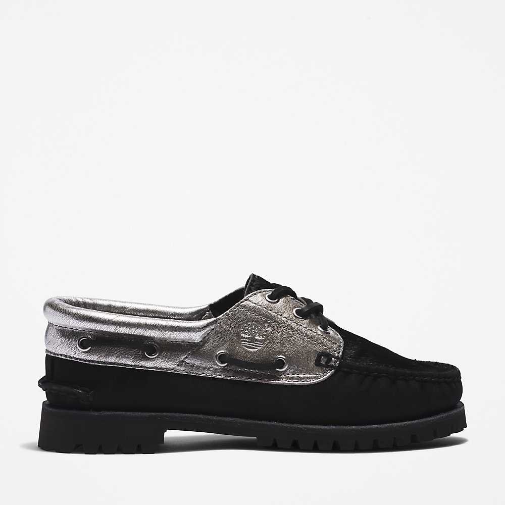 Black Women's Timberland Noreen 3-Eye Boat Shoes | Israel-5123087