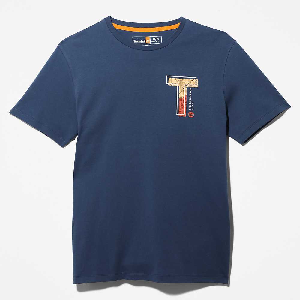 Blue Men's Timberland Interlock TimberFresh™ T Shirts | Israel-3120879