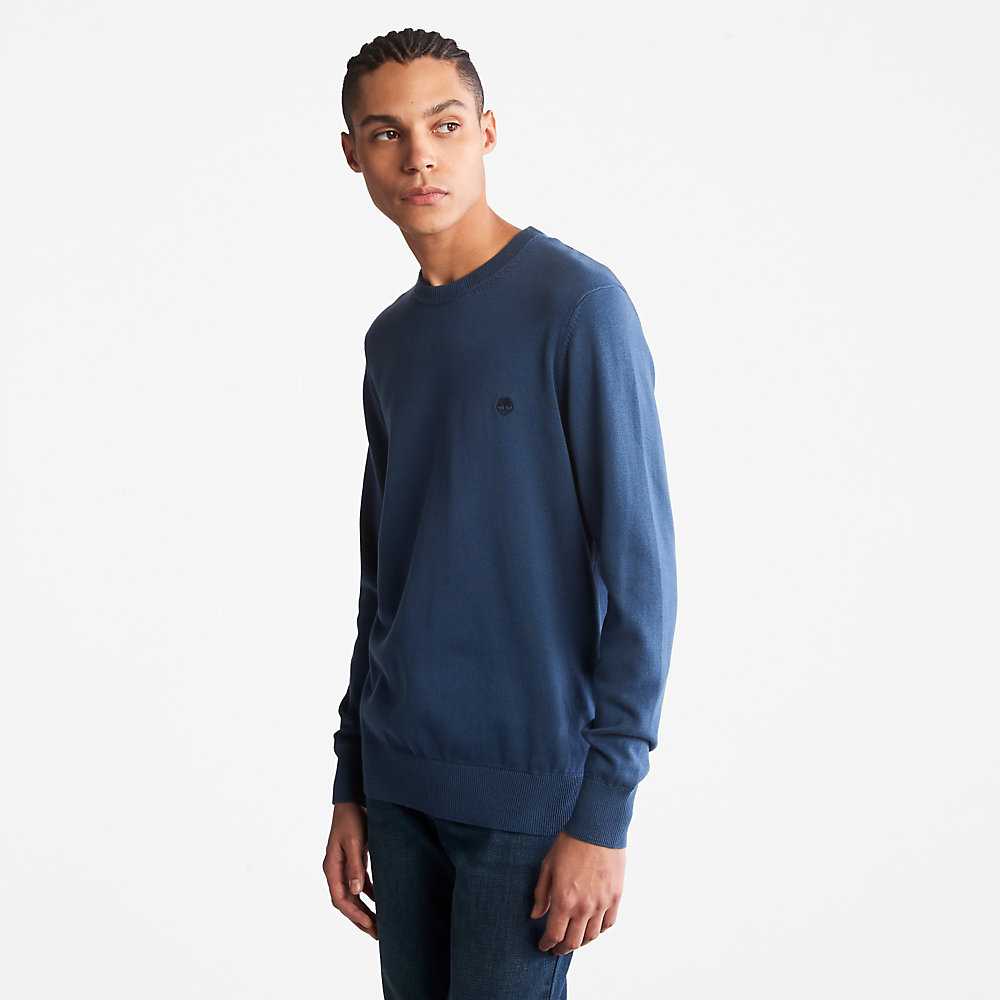 Blue Men's Timberland Williams River Sweaters | Israel-4928016