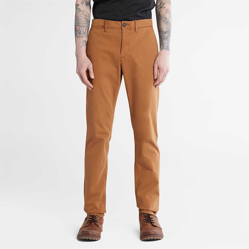 Brown Men's Timberland Anti-odour Ultra-stretchs Pants | Israel-7241386