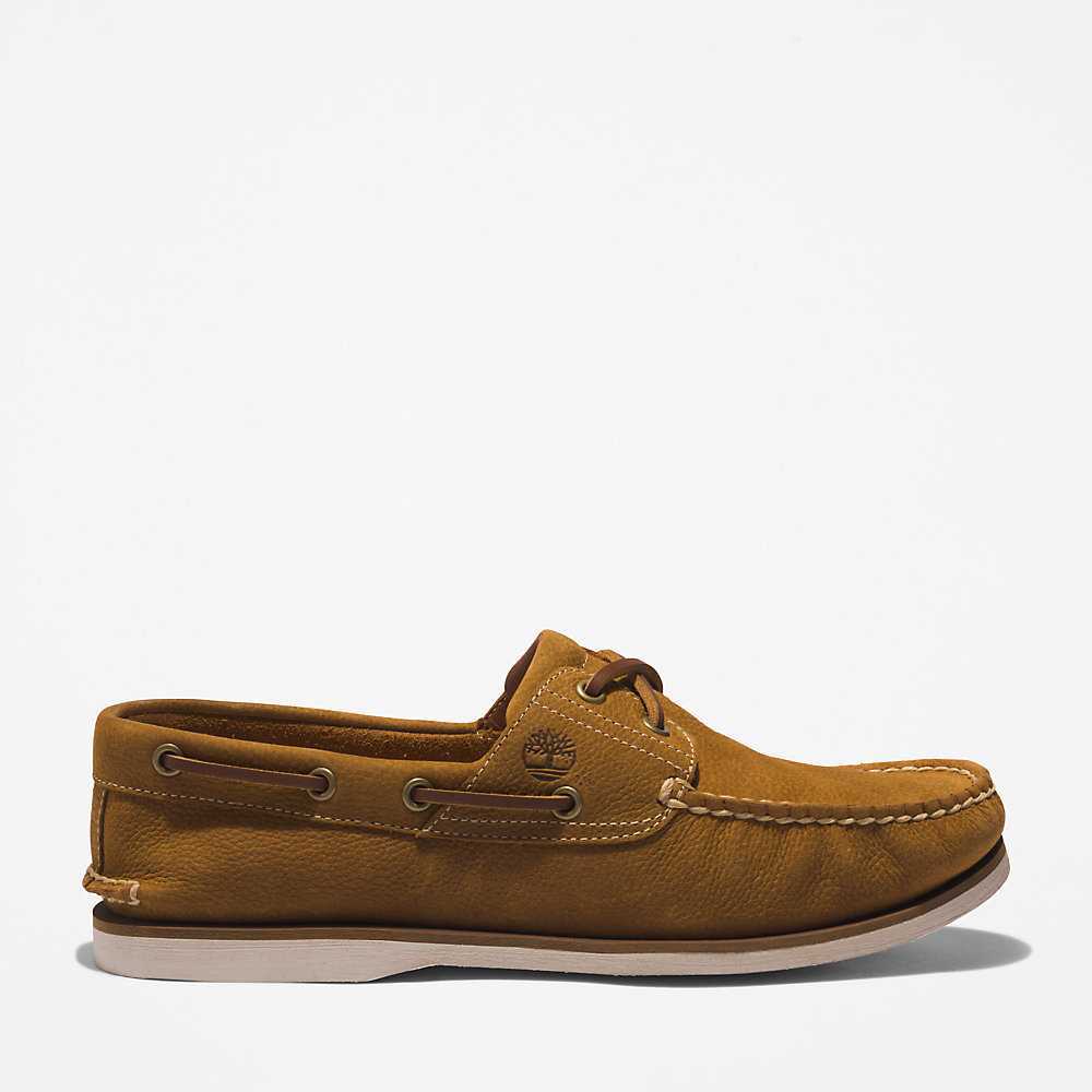 Brown Men's Timberland Classic Boat Shoes | Israel-2196075