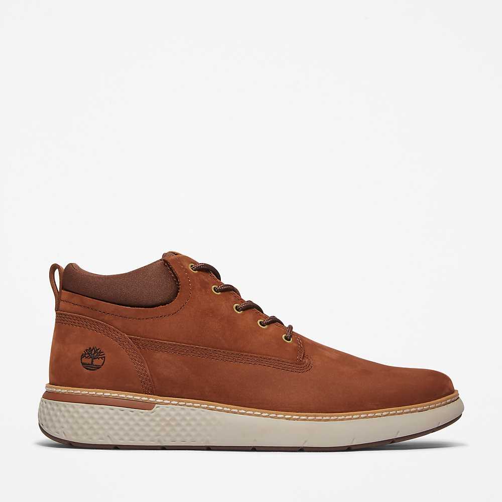 Brown Men's Timberland Cross Mark Chukka Boots | Israel-2395786