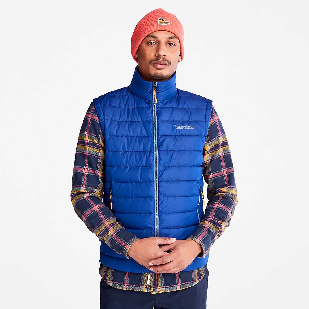 Dark Blue Men's Timberland Axis Peak Vest | Israel-3961547