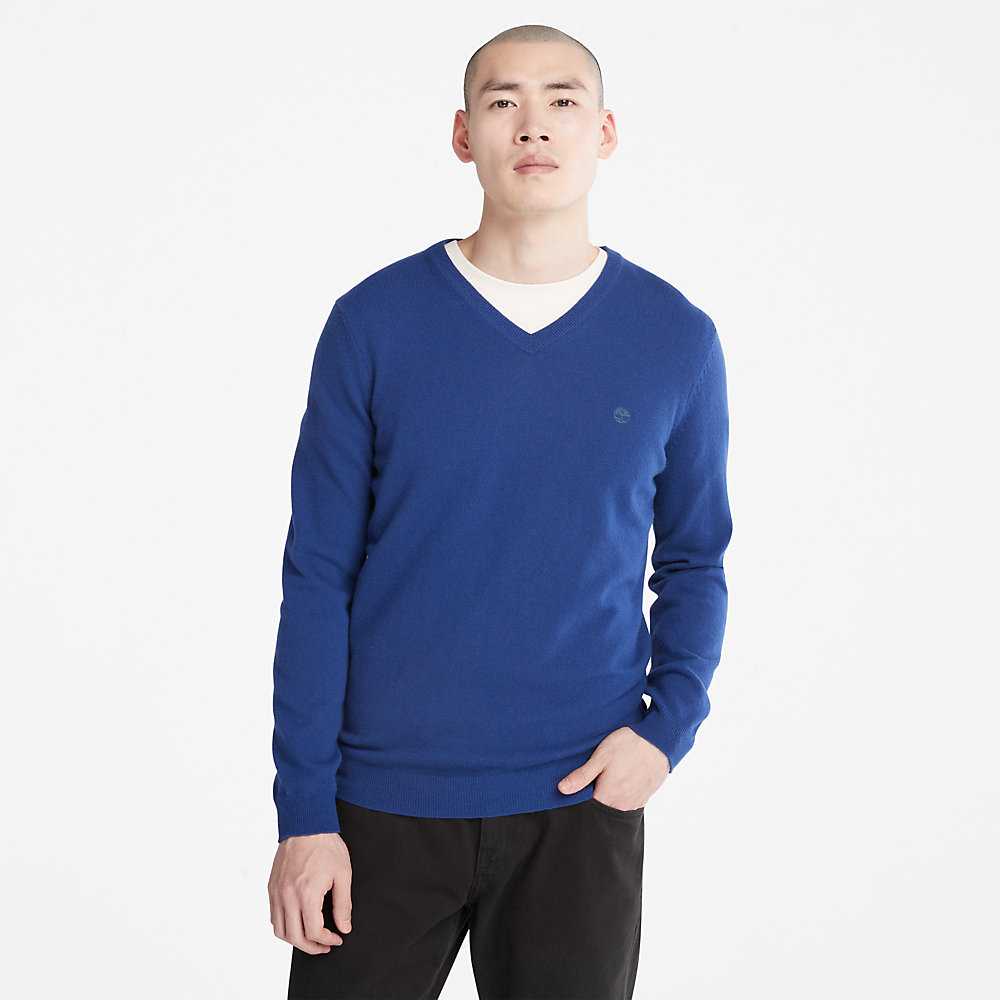 Dark Blue Men's Timberland Cohas Sweatshirt | Israel-0784516